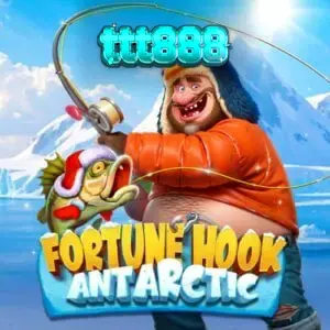 Tampilan visual slot Fortune Hook Antarctic dengan tema memancing di Antartika